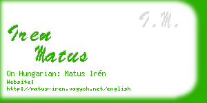 iren matus business card